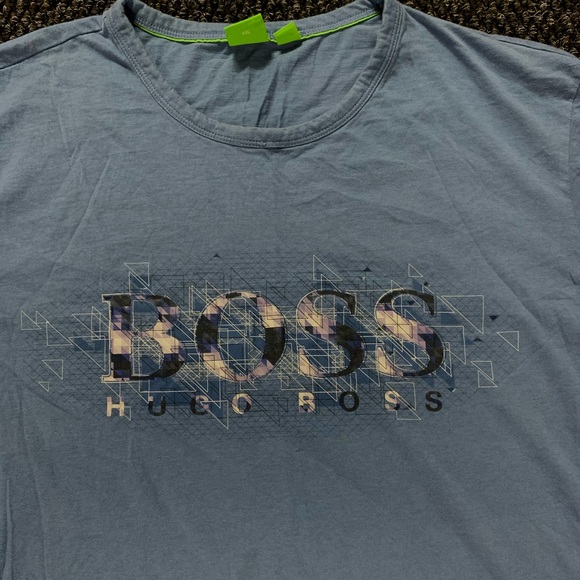 BOSS Hugo Boss Light/Navy Blue Shirt XXL - Picture 2 of 8